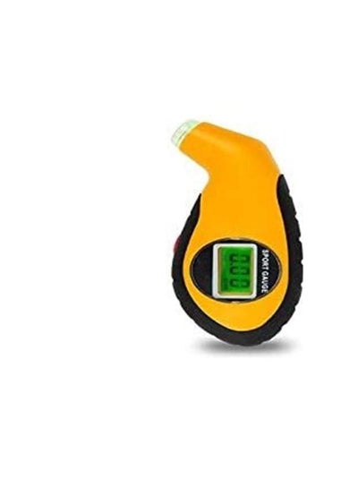 Buy Tire Pressure Gauge, Digital Tester LCD Backlight Auto Car Motorcycle Gauge Air monitor Barometer Meter - Yellow in UAE