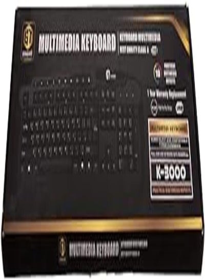 Buy Generic Standard KL-3000 Multimedia Keyboard With High-Low Key Design - Black in Egypt