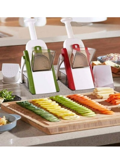 Buy Multi-purpose mandoline slicer for cutting fruits and vegetables, practical, easy to use and wash (multi-color) in Egypt