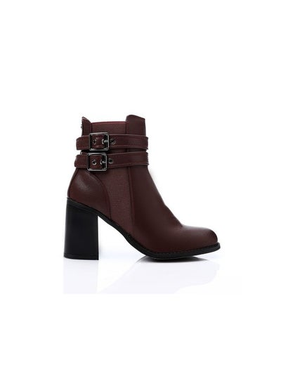 Buy Women's double buckled strap half boots in Egypt