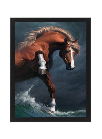 Buy Horse On Water Illustration Wall Art Poster Frame in Egypt