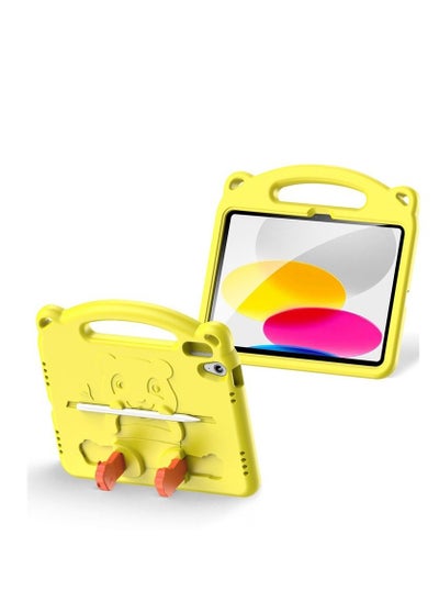 Buy Panda Series Cover for iPad Kids 10.9/2022 10th Generation, Yellow in Saudi Arabia