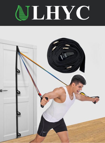 Multi-point door anchor strap Elastic rope door buckle 11-piece