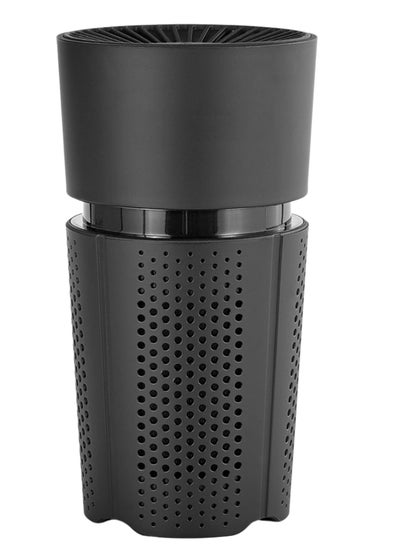 Buy Portable Air Purifier with True HEPA Filter - Silent Air Cleaner for Home, Bedroom, Office, and Cars - Effectively Removes Dust and Pet Dander - Compact Design in Black in UAE