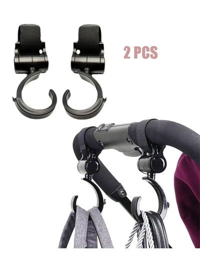 Buy Baby Stroller Hooks Clips, Convenient Stroller Accessories Mommy Bag Hooks for Hanging Diaper Bags Purse, Stroller Organizer, Perfect for all kinds of strollers, Pushchair, Buggy ，Pack of  2 in Saudi Arabia