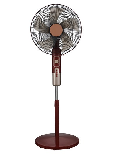 Buy 16 inch 55W Pedestal Stand Fan 90⁰ Oscillation Directions 3 Speed Levels  5 PP Blade With 60 Min Timer Best for Home & Office in UAE