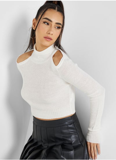 Buy Cold Shoulder Detail Sweater in UAE