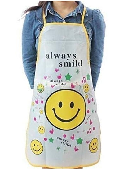 Buy Cartoon design kitchen apron, multi-purpose waterproof, for boys and girls Children's apron, from 4 years old for children and women + 6 clay colors, 5 blocks, and a palette of 12 water colors (smiley in Egypt