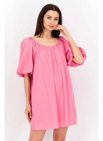 اشتري Women Plain Mini Dress, Pink في الامارات