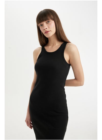 Buy Woman Bodycon Halter Collar Short Sleeve Knitted Dress in Egypt