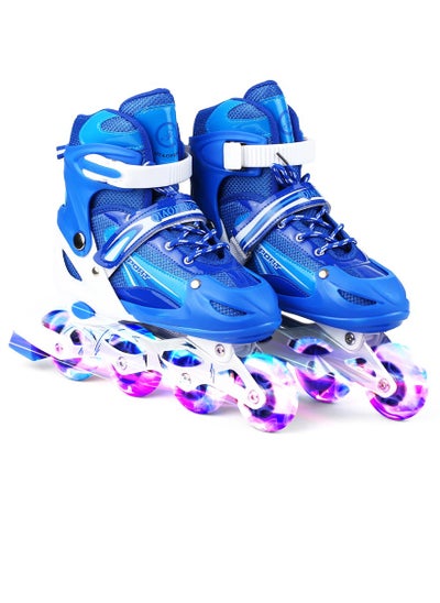 Buy Skate Shoes - Roller Skates Shoes With Light Up Wheels - Roller Skates Skating Shoes for Boys, Girls and Kids, Outdoor and Indoor Speed Racing Skates - Breathable and Adjustable Inline Skates With Bag in Saudi Arabia