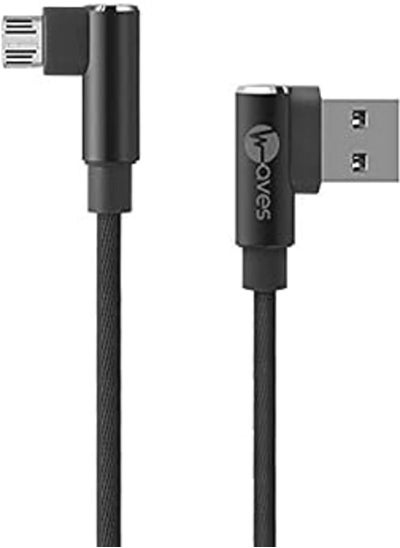 Buy Waves Micro to USB Cable for Charging, Data transferring and Gaming, 2.4 A, 1.2 Meters - Grey in Egypt