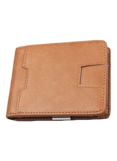 Buy Leather Pick-Up Case Men Wallet Coffee in UAE