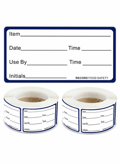 Buy Removable Food Storage Labels Freezer Labels 500 Pcs 1.2 x 2 in Food Storage Stickers Refrigerator Freezer Labels Adhesive Paper Labels, 2 Roll in Saudi Arabia