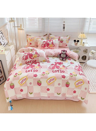 Buy Disney series Full Size Sheet Set Super Soft Kids 4 Piece Floral Bedding Set  Microfiber Sheets Includes Reversible Pillow Covers in UAE