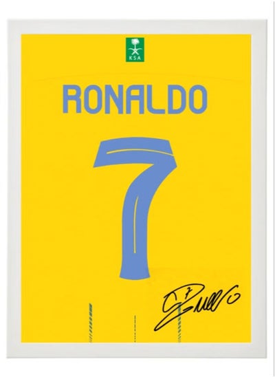 اشتري Cristiano Ronaldo Autographed Jersey - Framed Poster 30x40cm - CR7 -Football Memorabilia, Soccer Collectible, Gift for Fans في الامارات