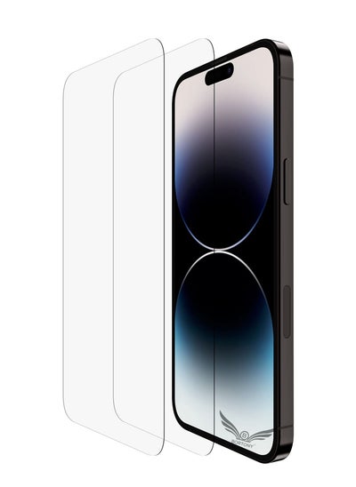 اشتري Pack of 2 Screen Protector for 14 Pro Max Sensor Protection Dynamic Island Case Friendly Tempered Glass Film 9H Hardness HD Clear For Apple iPhone 14 Pro Max [6.7 inch] في الامارات