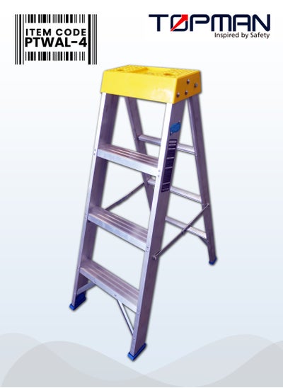 Buy Plastic Top Two Way Aluminium Ladder 4 Steps in UAE