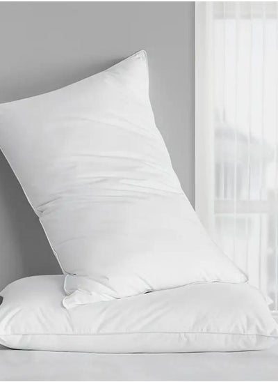 Buy 2 Piece Set Comfortable Regular Soft Fine Medium Firm pillow. in UAE