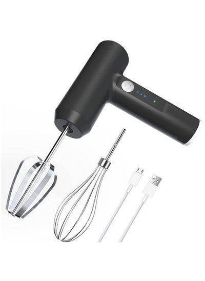 Buy Hand Mixer, Cordless Electric Whisk with 3-Speed Self-Control, 304 Stainless Steel Beaters for Butter Tarts, Cakes, Cookies in Saudi Arabia