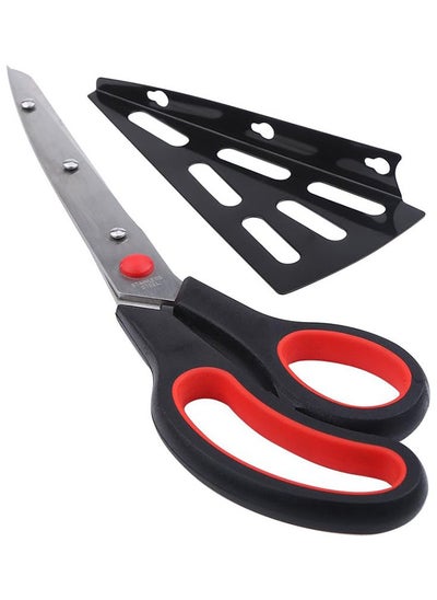 اشتري Shallow Pizza Scissor with Slicer, Red - BD-ATV-12 في الامارات