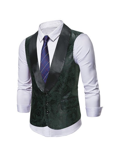 Buy New Slanted Placket Zipper Suit Vest in UAE