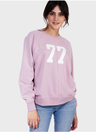 Buy Round Neck Graphic Sweatshirt in UAE