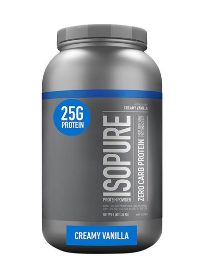 Buy Zero Carb Whey Protein Isolate Powder With Vitamin C & Zinc For Immune Support, 25g Protein, & Keto Friendly - Creamy Vanilla,(1.36 KG) in UAE