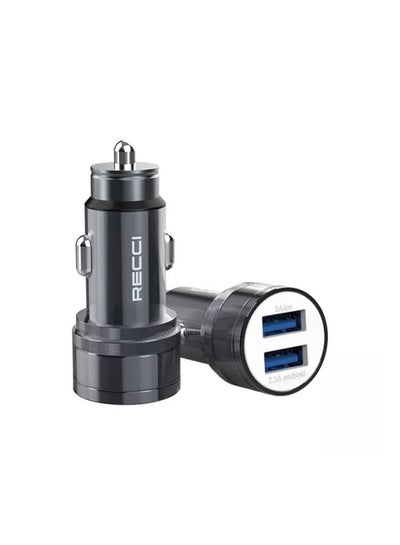 Buy Recci 2 Port Aluminum alloy Car Charger 3.1A RCC-N07 in Egypt