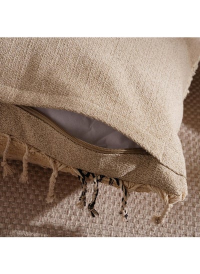 اشتري Kashan Hand Woven Silk Filled Cushion 40X90Cm - Natural في الامارات