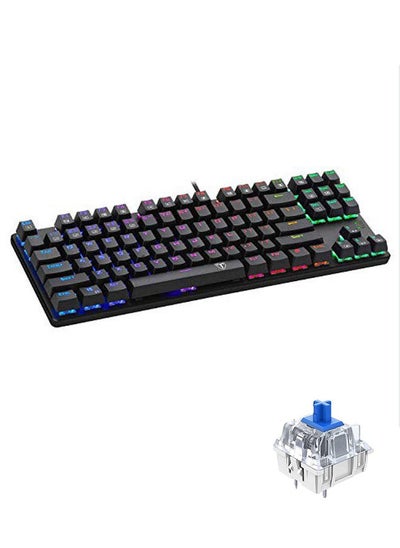 Buy Bora RGB 87Key Mechanical Gaming Keyboard USB Wired Keyboard,Ergonomic Backlit Computer Keyboard Anti-ghosting, Splash-Proof, Ideal for PC/Mac (87 Keys, Black) in Saudi Arabia