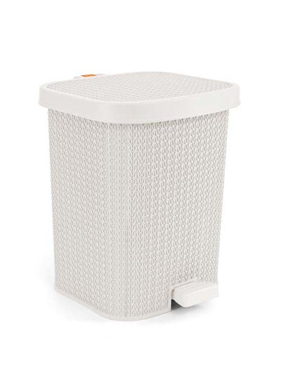 Buy Turt Large Step On Waste Bin White in Saudi Arabia