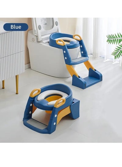 Buy Essential Potty Training Seat - Adjustable, Sturdy, Non-Slip Toilet Potty Chair with Step Stool Ladder, Comfort-Grip Handles, and Splash Guard for Easy Training and Safety in Saudi Arabia