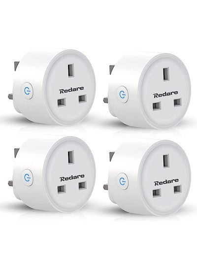 Buy Smart Plug,WiFi Plugs,16A Mini Outlet Compatible with Alexa and Google Home, Mini Socket with Remote Control & Voice Control with Electricity Statistics Timer Function, No Hub Required(4 Pack) in Saudi Arabia