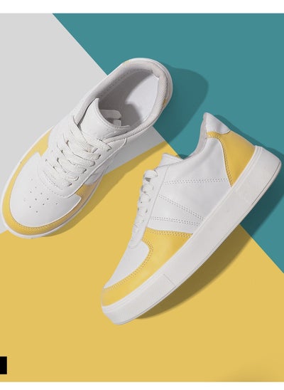 Buy Sports Sneakers - white- yellow  SN-1 in Egypt