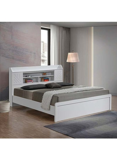 Buy Kulltorp Nexa King Bed with Door and Open Shelf Storage 224 x 110 x 187.5 cm in Saudi Arabia