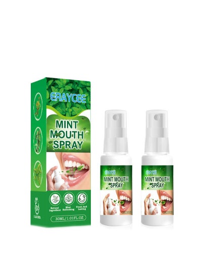 Buy 2 Pieces Mint Mouth Spray，Fresh Breath, Remove Bad Breath, Regulate Oral Health in Saudi Arabia