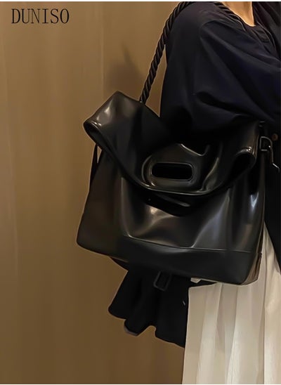 Buy Women's Shoulder Tote Bag Faux Leather Handbag for Women Large Capacity Messenger Fashionable Travel Shoulder Bag for Ladies Girls College Students in UAE