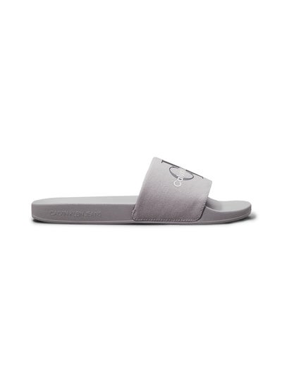 Buy Men's Canvas Sliders - Recycled blend cotton canvas upper, Grey in Saudi Arabia