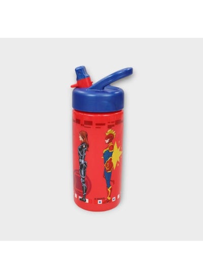 Buy Stor Avengers Sports Water Bottle with Straw and Built-in Handle 410ml in Egypt