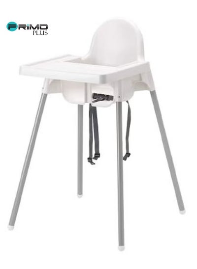 Buy Adjustable High Chair With Dining Tray And Safety Seat Belt For Children in Saudi Arabia