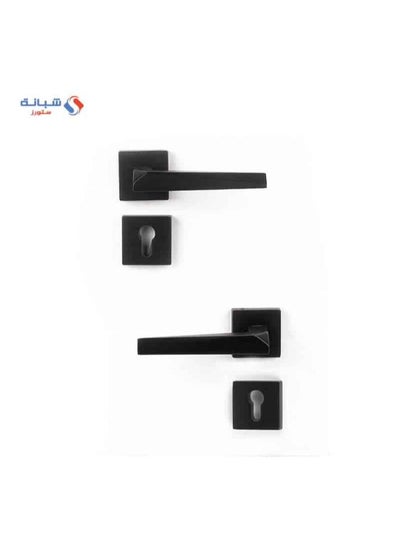 Buy Rosette Door handle Set PRIZMA Doganlar Turkish – Black matt in Egypt