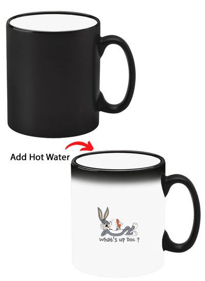 اشتري Colour Changing Heat Sensitive Magic Mug - Add Hot Tea or Coffee Whats Up Doc For Home Office Gift Kids Men Women في الامارات