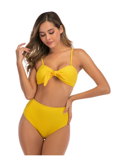 Buy Women's One Piece Swimsuit, Tie Knot Front Cutout Bikini, Tummy Control Bathing Suits, Slimming Twist Swimwear in Saudi Arabia