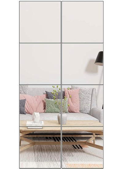 Buy Full Length Mirror Wall Mirror Mirror Full Length 8 PCS Make Up Mirror Dressing Mirror Large Full Body Mirror Tall Floor Standing Wall Mirror for Bathroom, Bedroom, Dressing in UAE