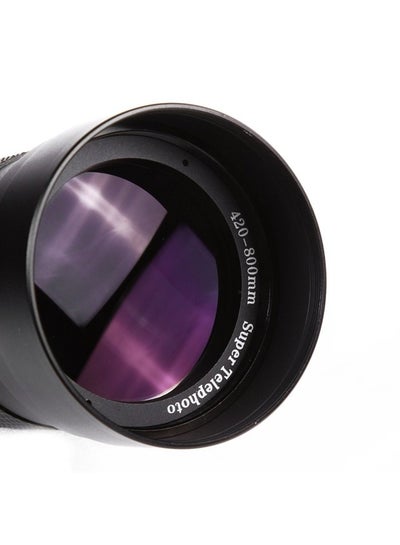 Buy 420-800mm f/8.3-16 Tele Zoom Lens Telephoto Zoom Lens Vario Lens for Canon EOS 1300D,200D,2000D,77D,G7 X Mark II,80D, 1200D, 1100D, 750D, 5D Mark III, IV DSLR Camera in UAE