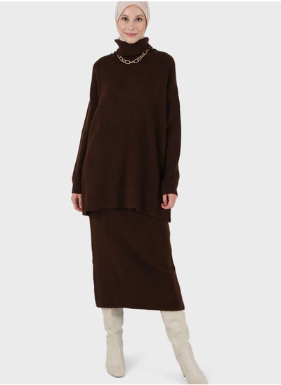 Buy Turtle Neck Knitted Tunic in Saudi Arabia