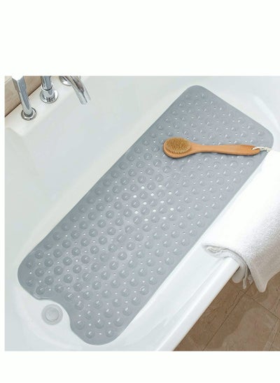 Buy Bathtub Mats for Shower Tub Non-Slip Bath Mat Extra Long Shower Mat Bath Tub Mat for Bathroom with Machine Washable BPA Free for Kids in Saudi Arabia