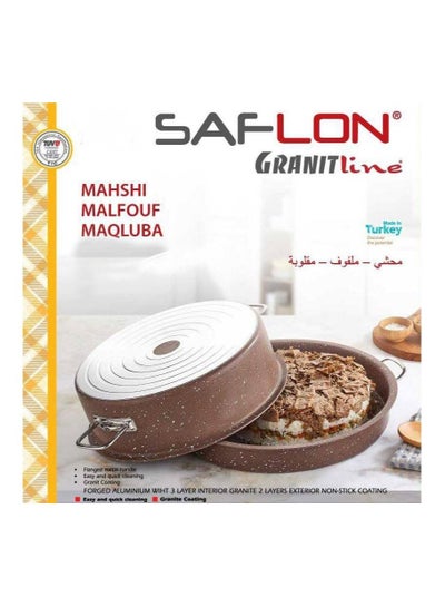 Buy Inverted pot set / stuffed / rolled granite round chocolate 24/28 Saflon 051092 in Egypt
