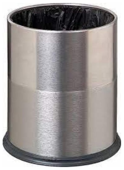 Buy 12 Liter Stainless Steel Dustbin Garbage Bin With Removable Bucket Round Shape Waste Bin Used For Home, Kitchen Office Hotel Restaurants With Mould in UAE